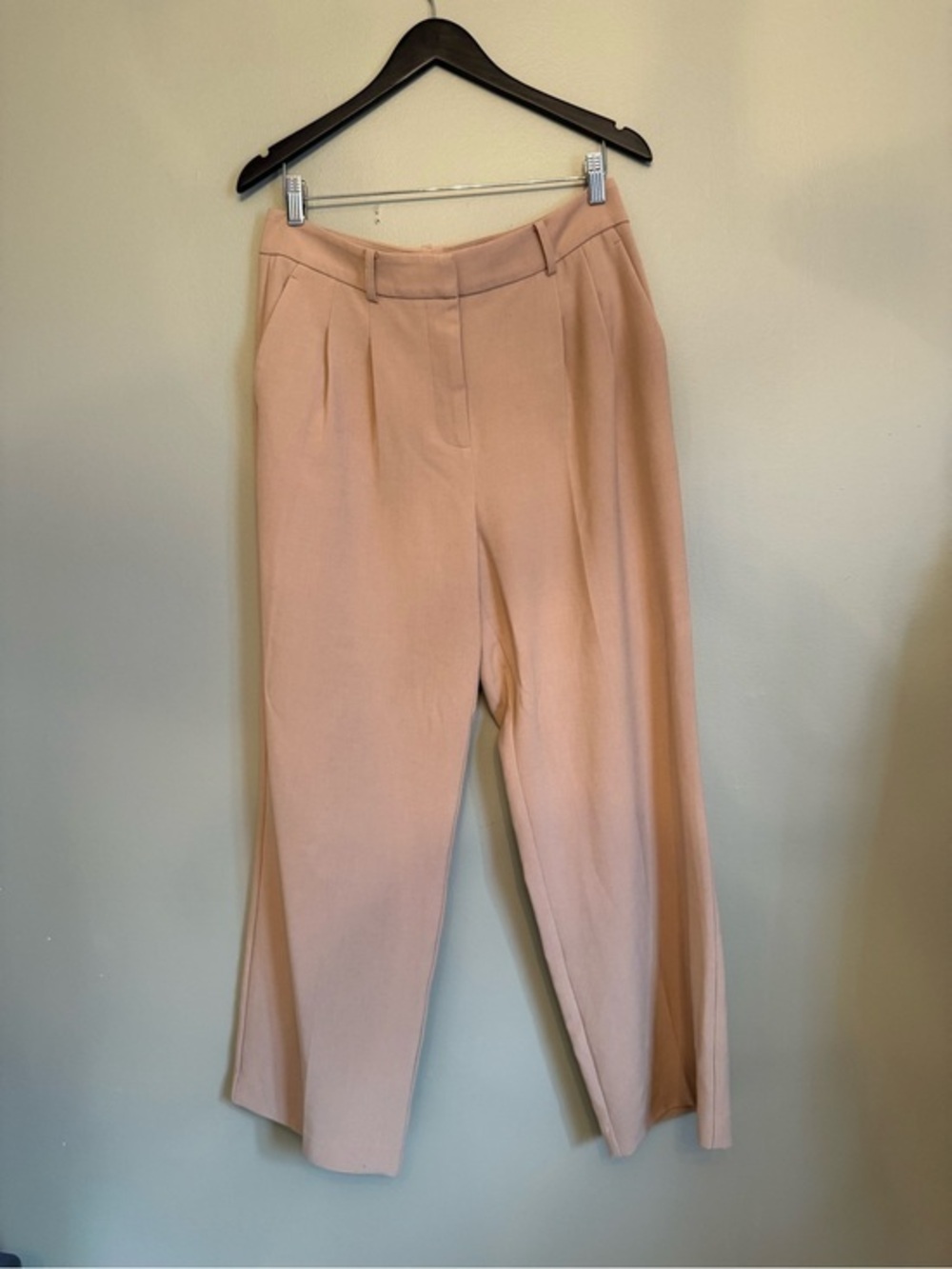 Ever New Melbourne Beige Pleated Wide Leg Dress Pants Slacks - US 10 / AU 14